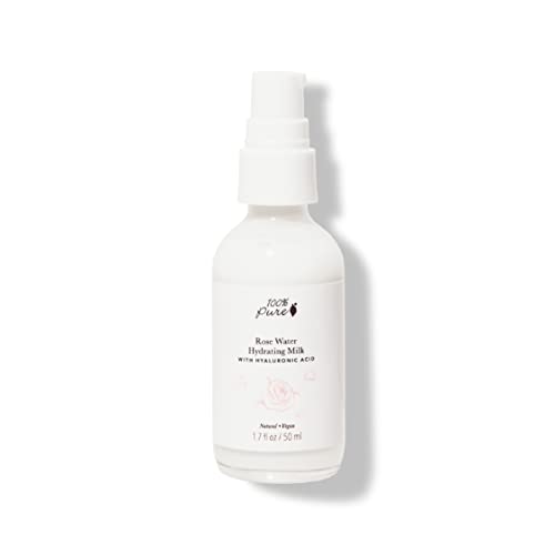 100 PURE Rose Water Hydrating Milk Hyaluronic Acid Squalane - 100% PURE Official Imagery - 1