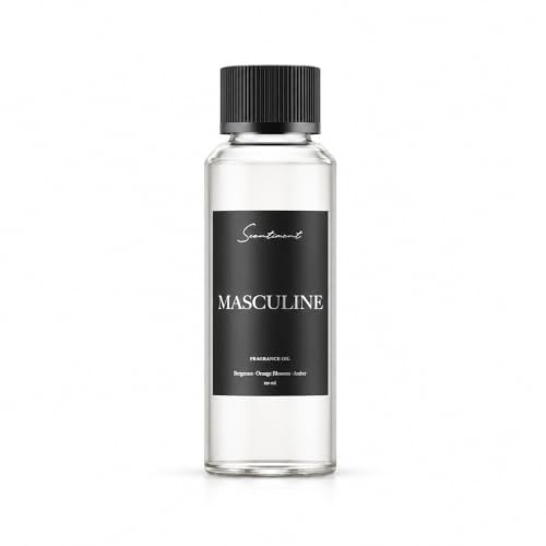 Scentiment Masculine Diffuser Oil - Hotel Fragrance Oil Refill - - Product Imagery