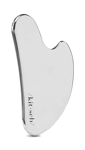 Kitsch Stainless Steel Guasha Tool for Face - Silver - Product Imagery