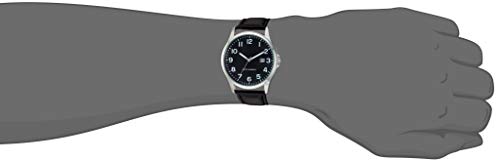 Amazon Essentials Men's Easy to Read 42mm Leather Band Analog - Product Imagery
