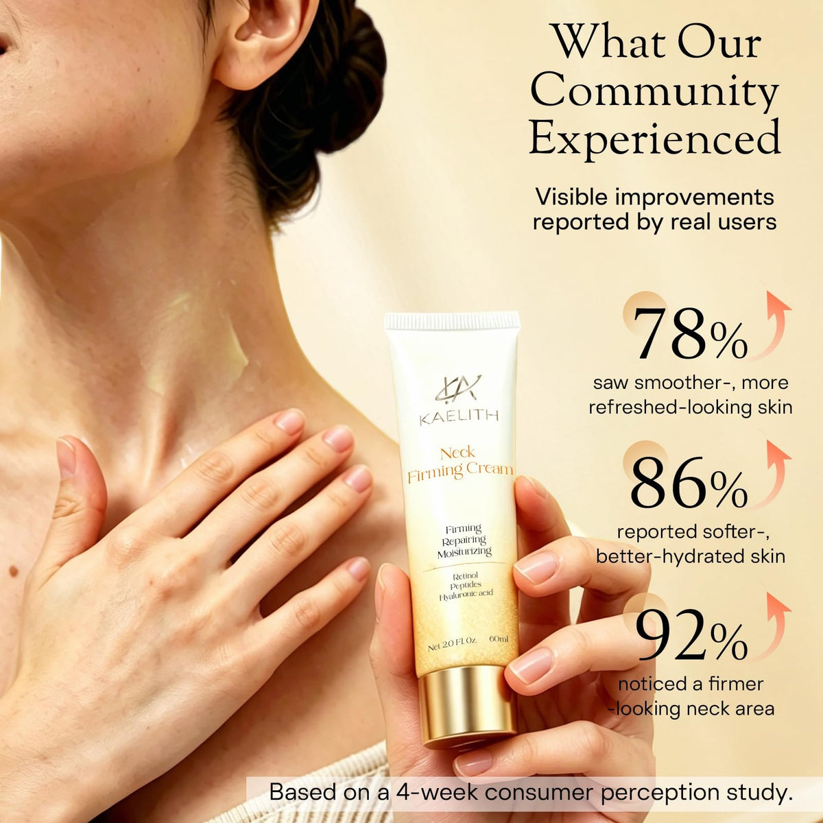 Retinol Neck Firming Cream for Wrinkles and Sagging Skin 2 0 - Kaelith Official Imagery - 4