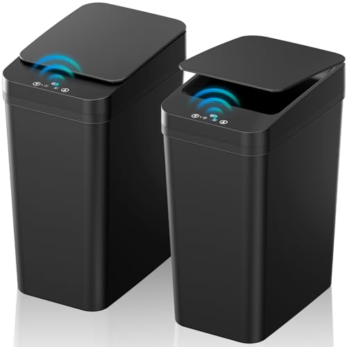 Bathroom Trash Can with Lid KOEYLE 2 Pack 2 2 Gallon - KOEYLE Official Imagery - 1