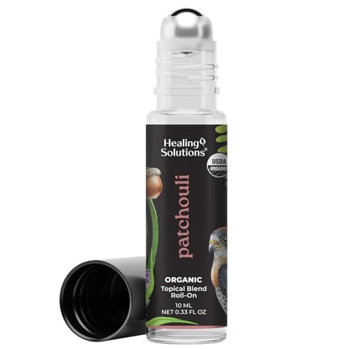 Healing Solutions - Organic Patchouli Essential Oil Roll On USDA - Product Imagery