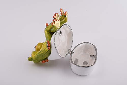 Keren Kopal Frogs in Love Figurine Valentine Trinket Box - Product Imagery