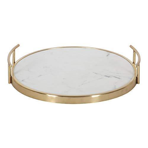Kate and Laurel Marbury Modern Round Tray, 14 inch Diameter, - Product Imagery