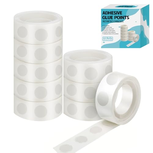 gegemaoyi 1000Pcs Clear Glue Dots Double Sided Adhesive Points - Product Imagery