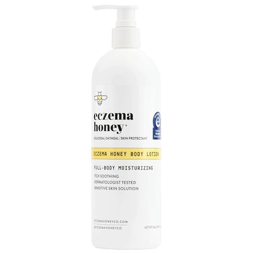 ECZEMA HONEY Oatmeal Body Lotion, Natural Dry Skin Repair (16 Oz) - Product Imagery
