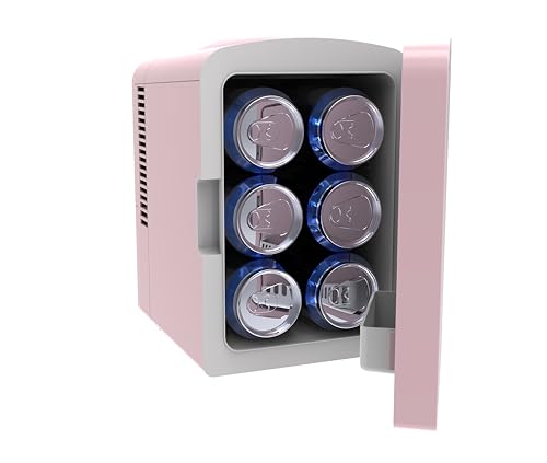 FRIGIDAIRE Mini Personal Fridge Cooler, LED Lighted Mirror, 6.5L - Product Imagery