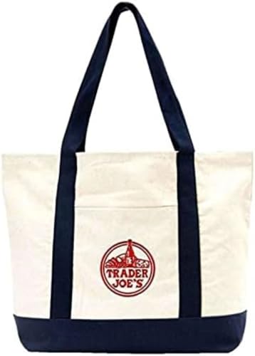EXZMA Trader Joes Large Tote Shopping Bag Cotton Canvas - Product Imagery