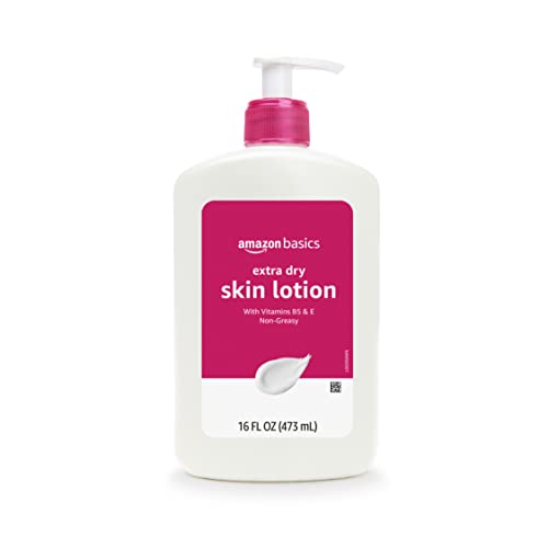 Amazon Basics Body Lotion For Dry Skin with Vitamins B5 & E, - Product Imagery