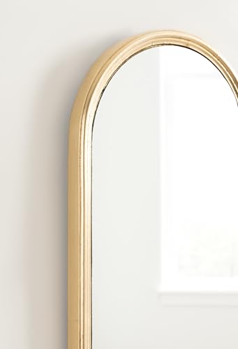 Kate and Laurel Caskill Slim Panel Wall Mirror; 8 x 38; Gold; - Product Imagery