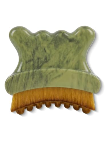 Lymphatic Contour Face Brush 3 in 1 Jade Gua Sha Facial - Vyridell Official Imagery - 1