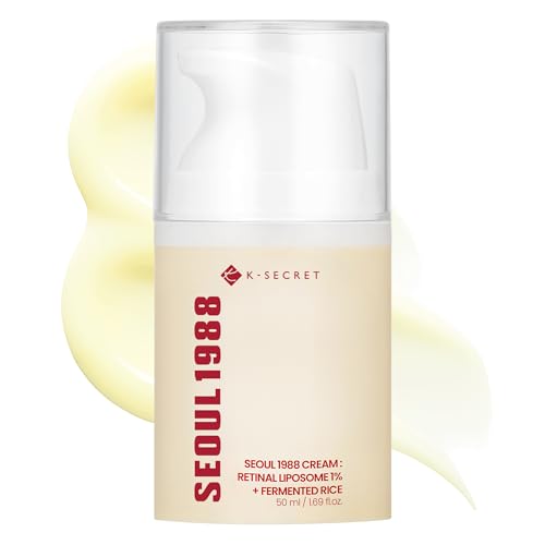 K-SECRET SEOUL 1988 Retinal Cream | Gentle Retinal Liposome 1% Formula for Sensitive Skin | Daily Fine Lines & Skin Texture Care | Niacinamide, Bakuchiol | Korean Skincare, 50ml / 1.69 fl oz - K-SECRET Official Product View 1