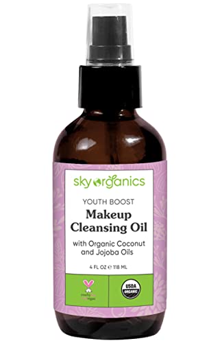 Sky Organics Youth Boost Makeup Cleansing Oil for Face USDA - Sky Organics Official Imagery - 1