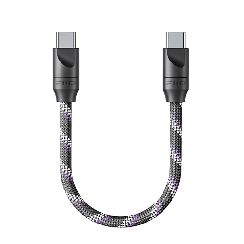 FiiO Trust Series USB-C to USB-C OTG Digital Audio Cable, Silver- by FiiO - Angle View 1