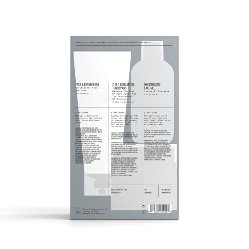 Bevel Skin Care Set, Includes Face Wash with Aloe Vera, Glycolic - Product Imagery