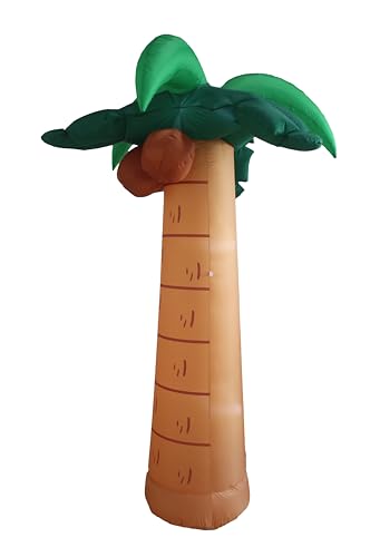 8 Foot Tall Jumbo Summer Party Inflatable Palm Tree with Coconuts - Product Imagery