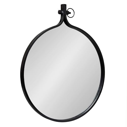 Kate and Laurel Yitro Round Industrial Modern Metal Framed Wall - Product Imagery