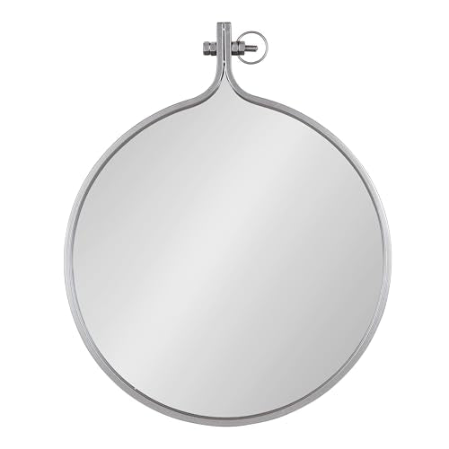 Kate and Laurel Yitro Round Industrial Rustic Metal Framed Wall - Product Imagery