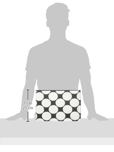 Bacati - Large Storage Tote Dots Pin Stripes Black Neutral 14 x - Product Imagery