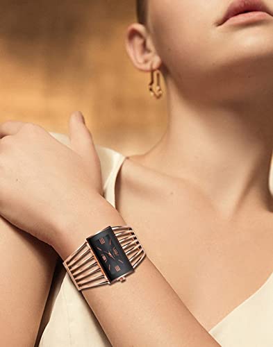Bracelet Watch for Women Luxury Rectangular Case Analog Quartz - Product Imagery