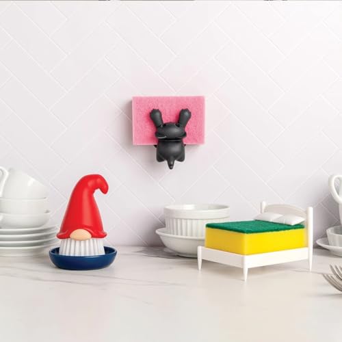 OTOTO Gnome Dish Brush with Handle - Cleaning Brush, Vegetable - Product Imagery