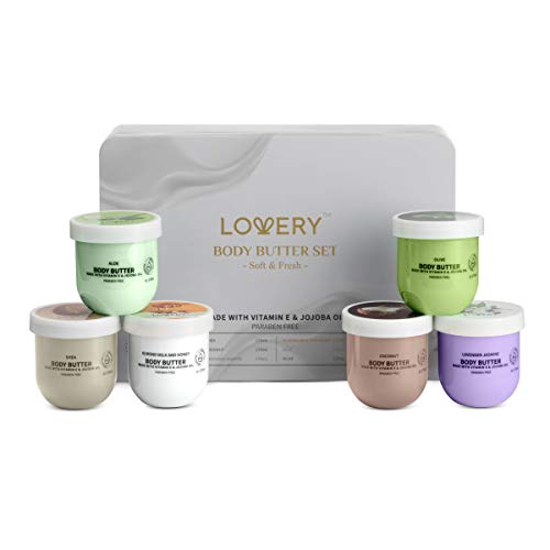Body Butter for Women Gift Set 6 Whipped Body Creams W Shea - LOVERY Official Imagery - 1