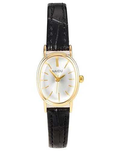 Top Plaza Women's Watch Vintage Gold Dial Leather Watches for - Product Imagery