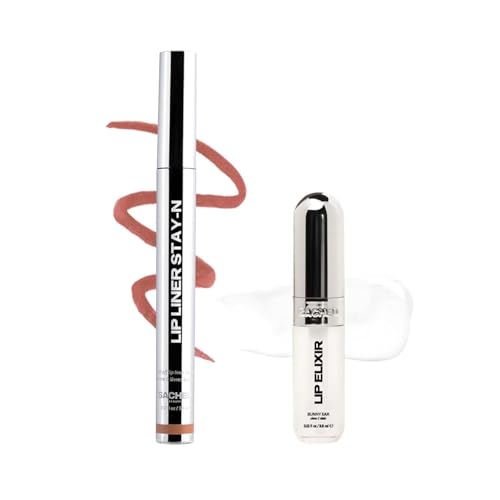 Sacheu Lip Liner STAY-N Peel Off & Lip Elixir Duo, p-INKED & B...