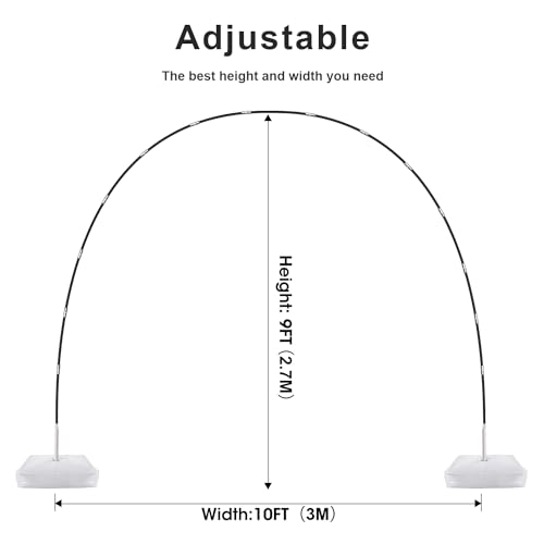 Chamvis Balloon Arch Kit, 9FT Height & 10FT Width Adjustable - Product Imagery