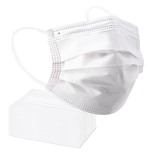 Borje White Disposable Face Masks 100 Pcs White Face Mask 3 Ply P - Borje Official Product View 1