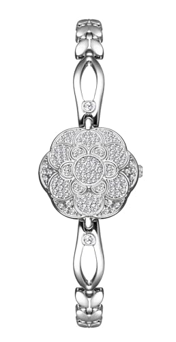 ADSBIAOYE Elegant Women's Watch Flower-Shaped Diamond flip - Product Imagery