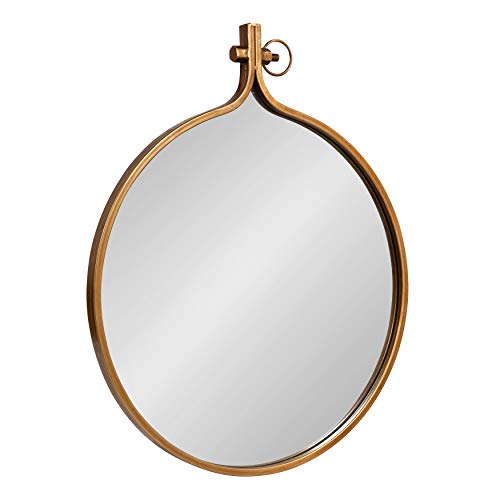 Kate and Laurel Yitro Round Industrial Modern Metal Framed Wall - Product Imagery