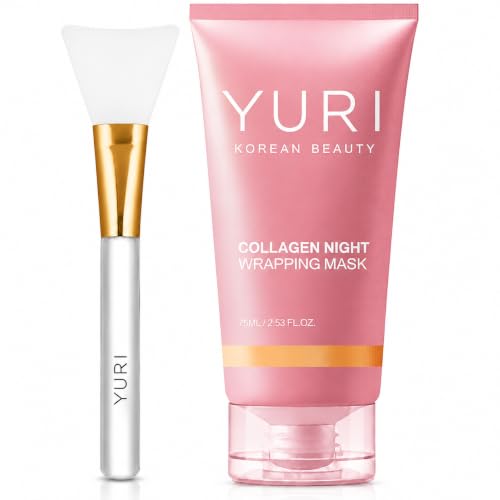 Official YURI Collagen Overnight Wrapping Peel Off Face Mask - BIeue Soothe Official Imagery - 1