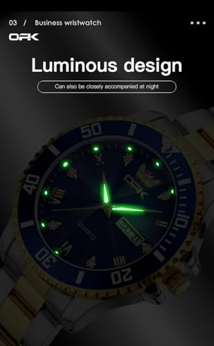 OPK Watches for Men Diamond Roman Analog Mens Watches Waterproof - Product Imagery