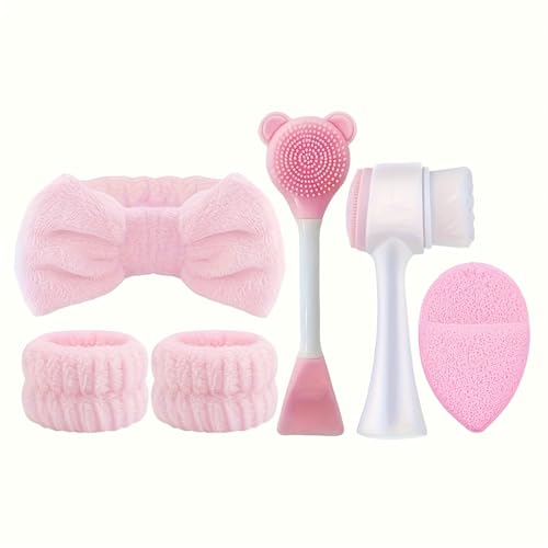 6‑Piece Facial Care Tool Set, Deep Cleansing SPA Mask Brushes & - Product Imagery
