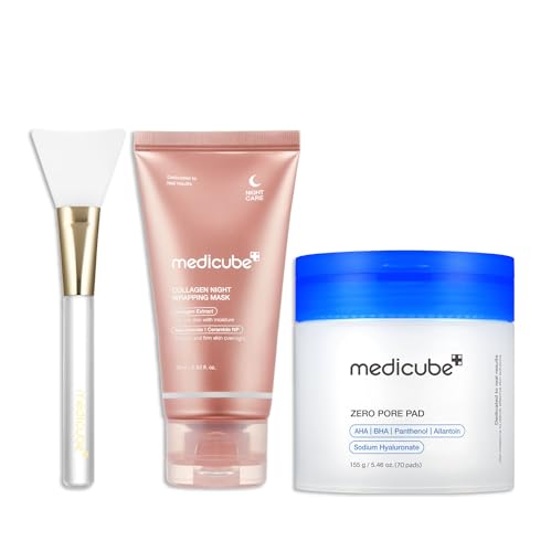 medicube Best Skincare Duo - Zero Pore Pads, Collagen Mask, - Product Imagery