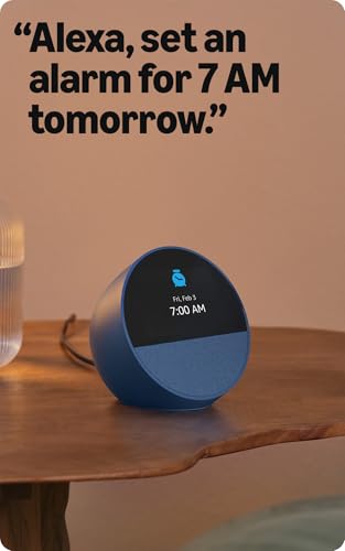 Amazon Echo Spot (newest model), Great for nightstands, offices - Product Imagery