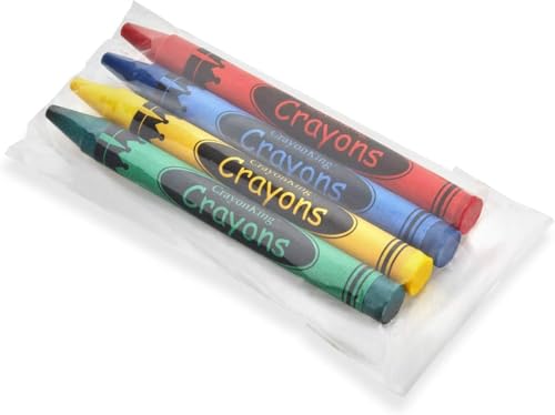 CrayonKing 100 Bulk Crayons, 25 Individually Wrapped 4-Packs - Product Imagery