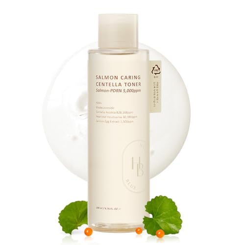 HEVEBLUE Salmon Caring Centella Toner - Salmon PDRN, pH 5.5, - Product Imagery