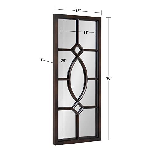 Kate and Laurel Cassat Window Wall Accent Mirror, 13" x 30", - Product Imagery