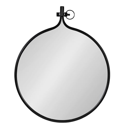 Kate and Laurel Yitro Round Industrial Modern Metal Framed Wall - Product Imagery