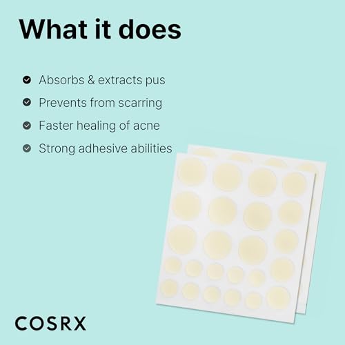 COSRX Acne Pimple Patches Absorbing Hydrocolloid Spot, 3 Size - Product Imagery