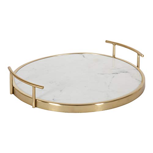 Kate and Laurel Marbury Modern Round Tray, 14 inch Diameter, - Product Imagery