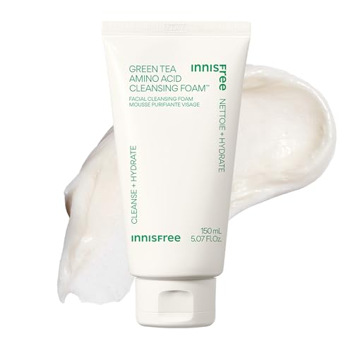 innisfree Green Tea Amino Acid Cleansing Foam, Sulfate-Free - Product Imagery