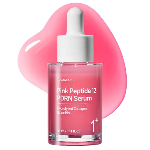 TOSOWOONG Pink Peptide 12 PDRN Serum for Firming & Glass Skin, - Product Imagery