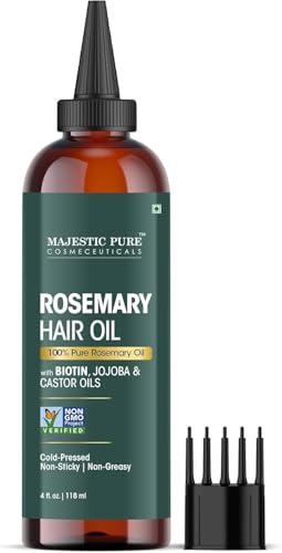 Majestic Pure Rosemary Hair Oil with Biotin - 4 Fl Oz - Majestic Pure Official Product View 1