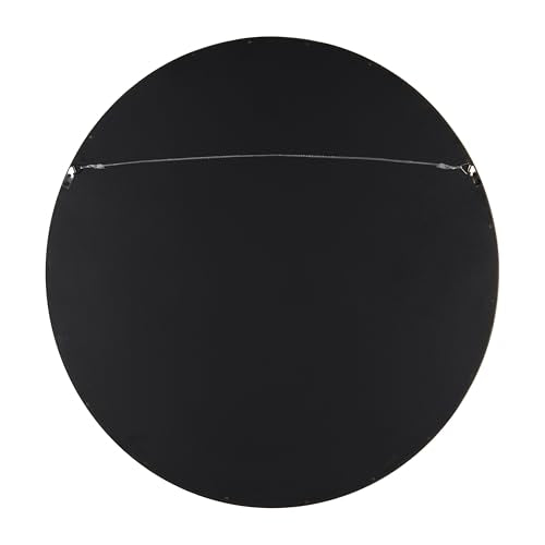 Kate and Laurel Hutton Round Decorative Wood Frame Wall Mirror, - Product Imagery