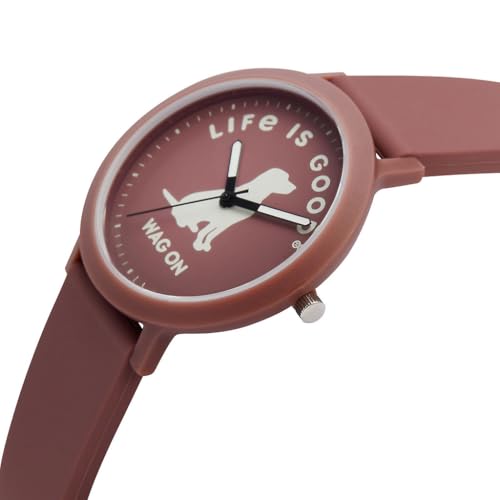 Speidel Life is Good 40mm Watch, Comfortable Silicone Strap, - Product Imagery