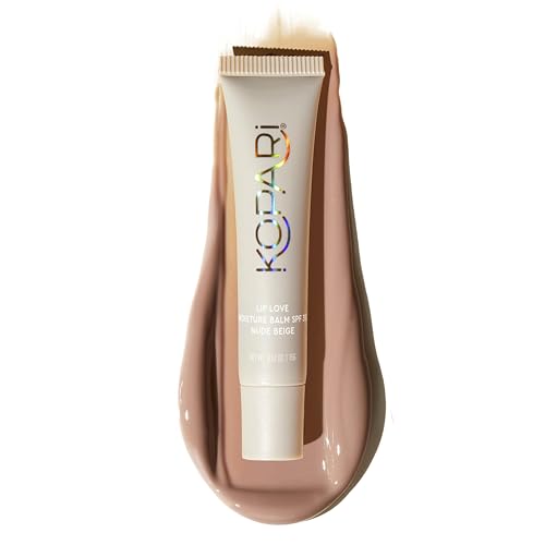 Kopari Lip Love Moisture Balm in Nude Beige SPF 30 - Mineral Zinc Oxide Tinted Lip Sunscreen, Ceramide Barrier-Boosting Hydration, Clean Vegan, 0.35 oz - Kopari Official Product View 1